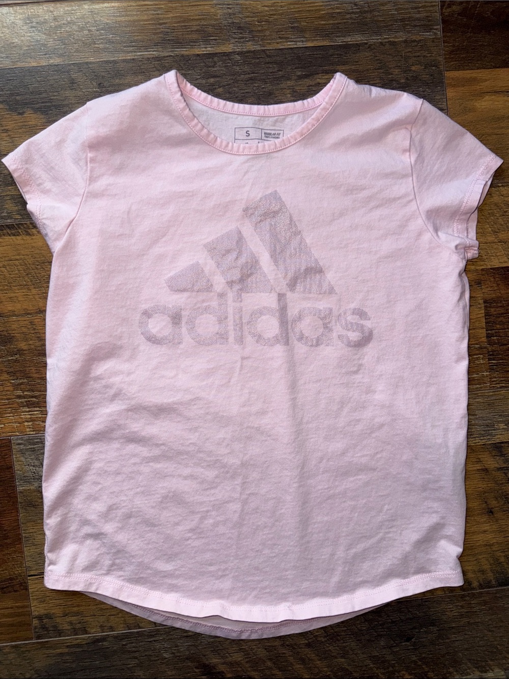 adidas Pink Short Sleeve Logo Tee